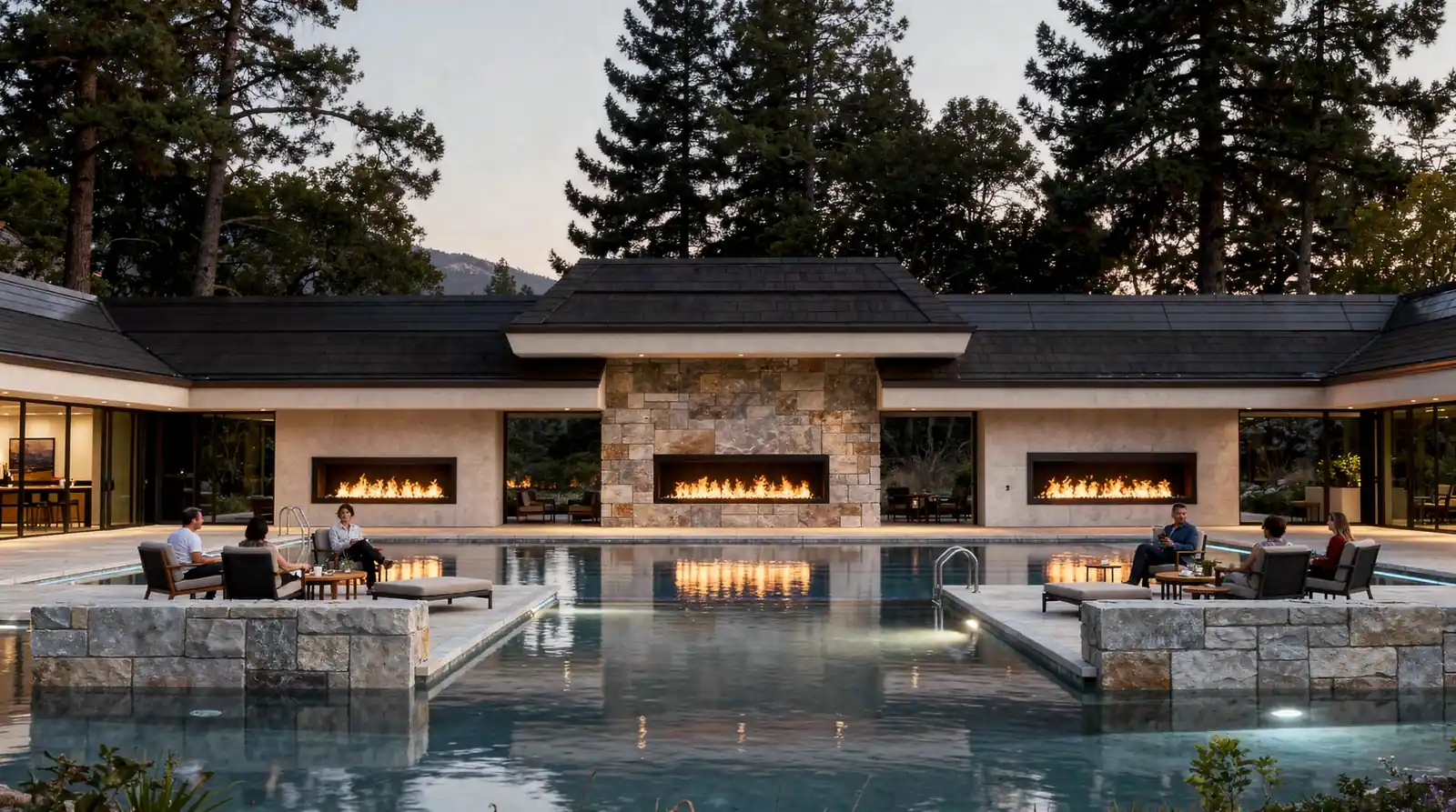Blaze's showrooms feature live-burning fireplace displays that let regional customers compare options in person before